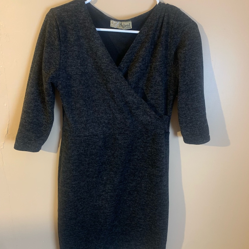 Hybrid & Company Women's Charcoal Long Sleeve Dress